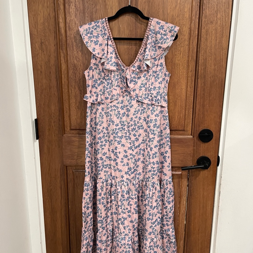 Floral Pink Sleeveless Dress